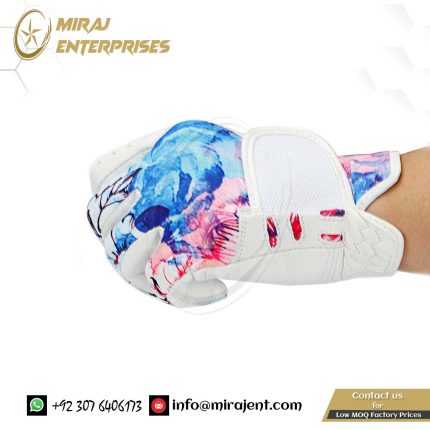 Ladies Golf Gloves Manufacturer Women Sheepskin A Pair Left And Right Breathable Colorful Palm (2)