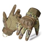 Shotgun Shooting Gloves Men Tactical Gloves Full Finger Hard Shell Protective Touch Screen Shooting Riding Combat Outdoor Hunting Fishing Hiking Mittens (1)