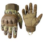 Shotgun Shooting Gloves Men Tactical Gloves Full Finger Hard Shell Protective Touch Screen Shooting Riding Combat Outdoor Hunting Fishing Hiking Mittens (2)