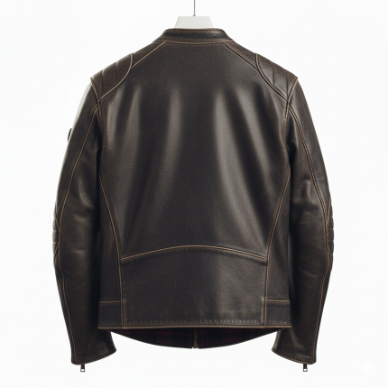 Leather Cafe Racer Jacket (2)